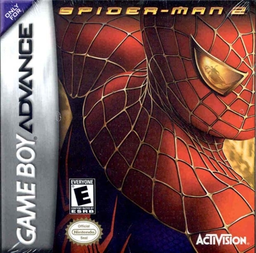 Spiderman 2 box art for GameBoy Advance